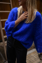 Vibrant Royal Blue Knit Sweater