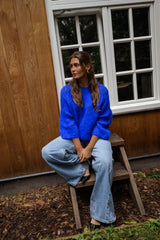 Vibrant Royal Blue Knit Sweater