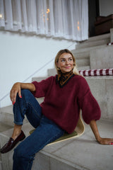 Burgundy Soft Pullover Sweater