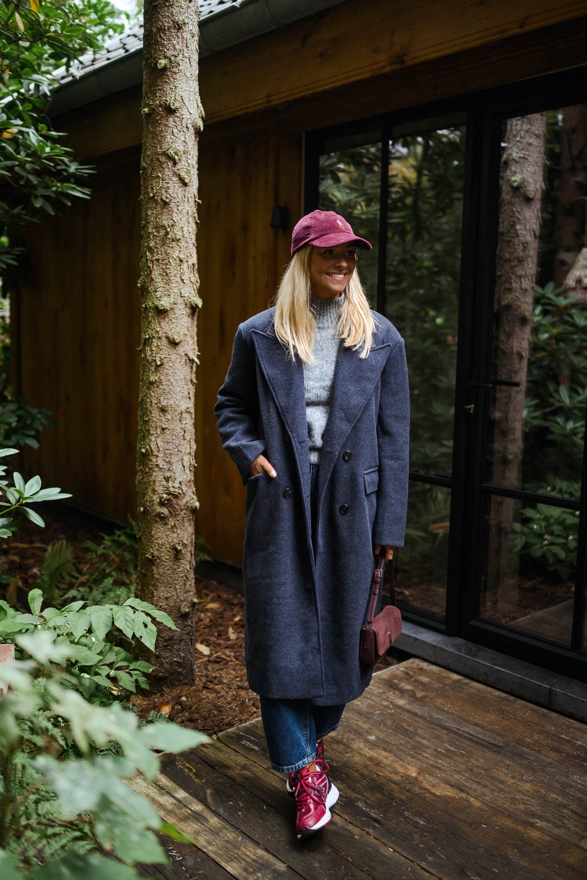 Charcoal Grey Longline Woolen Coat