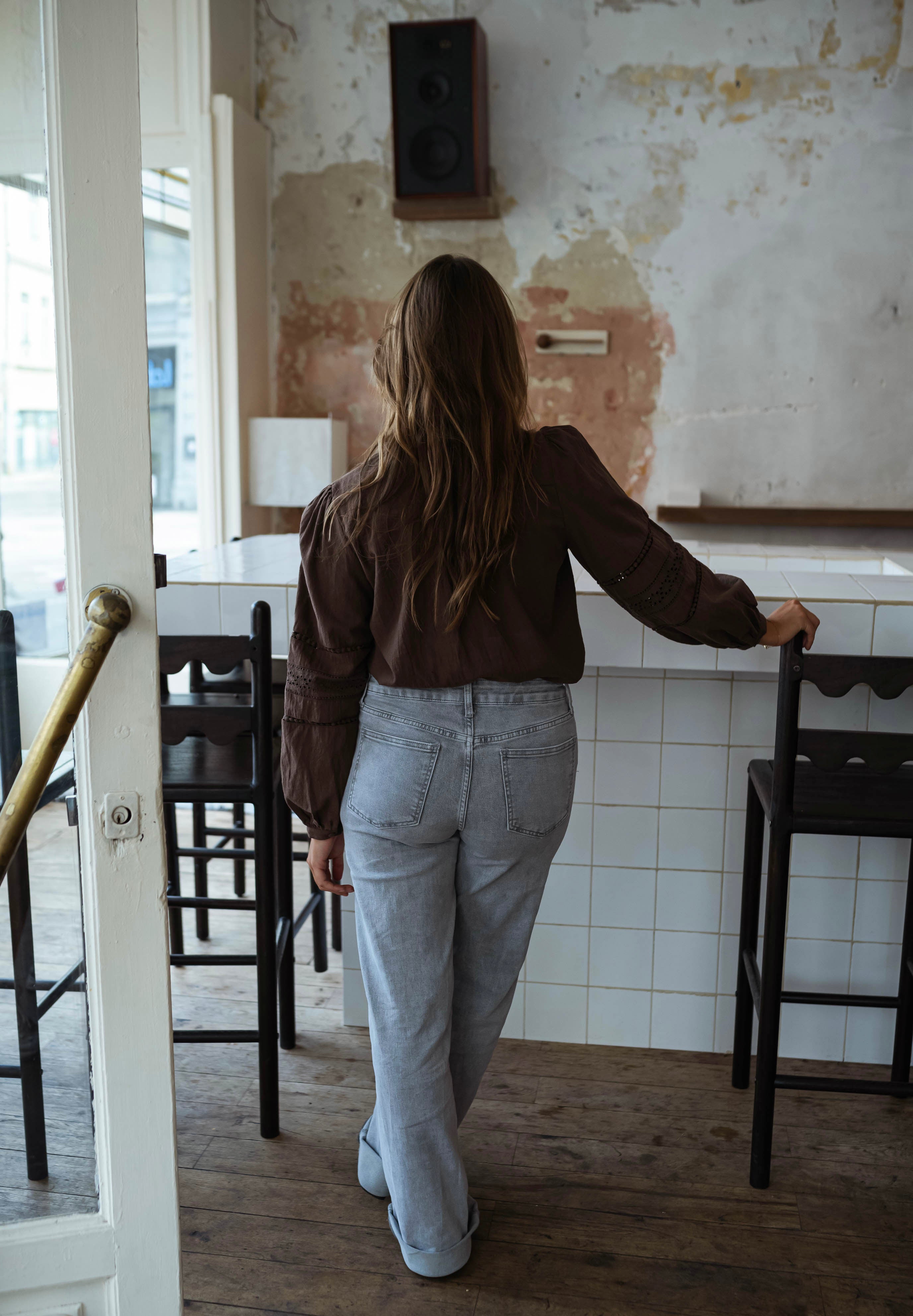 Chocolate Button Down Blouse