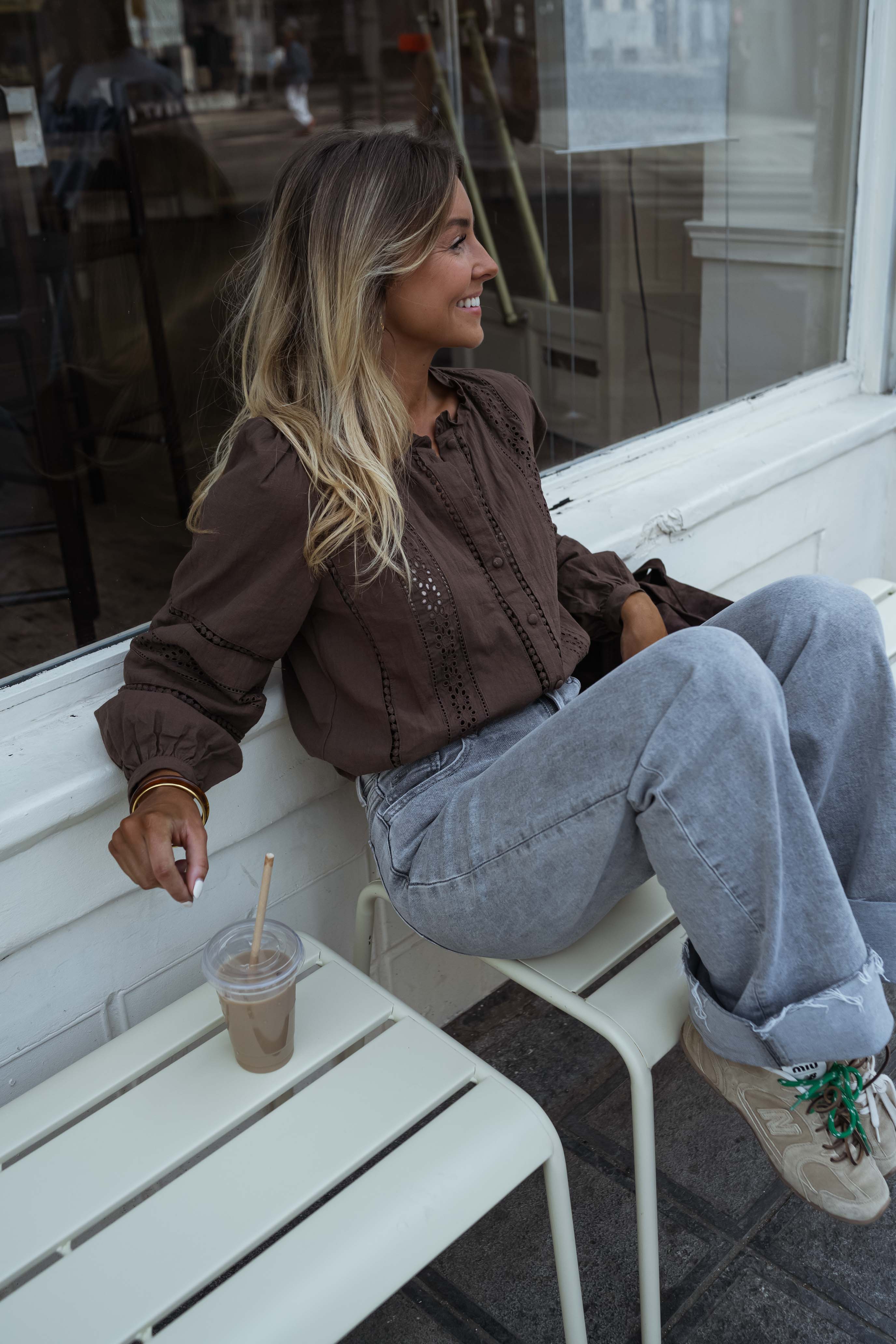 Chocolate Button Down Blouse