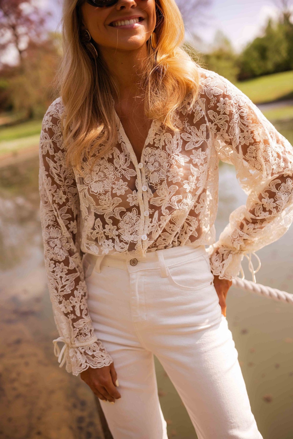Sweet Crochet Lace Blouse