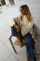 Butter Yellow Cable Knit Pullover Sweater