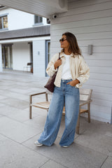 Beige Corduroy Batwing Jacket