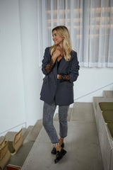 Dark Grey Long Blazer