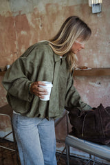 Olive Green Batwing Jacket