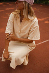 Pale Yellow Looose Fit Midi Dress