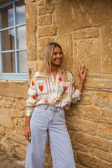 Grapes Print Button Down Shirt