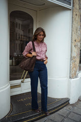 Pink Floral Button Down Chiffon Shirt