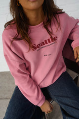 Pink Drop Shoulder Sweatshirt