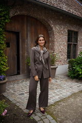 Taupe Wide-Leg Pants