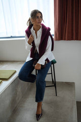 White Minimal Buttoned Shirt