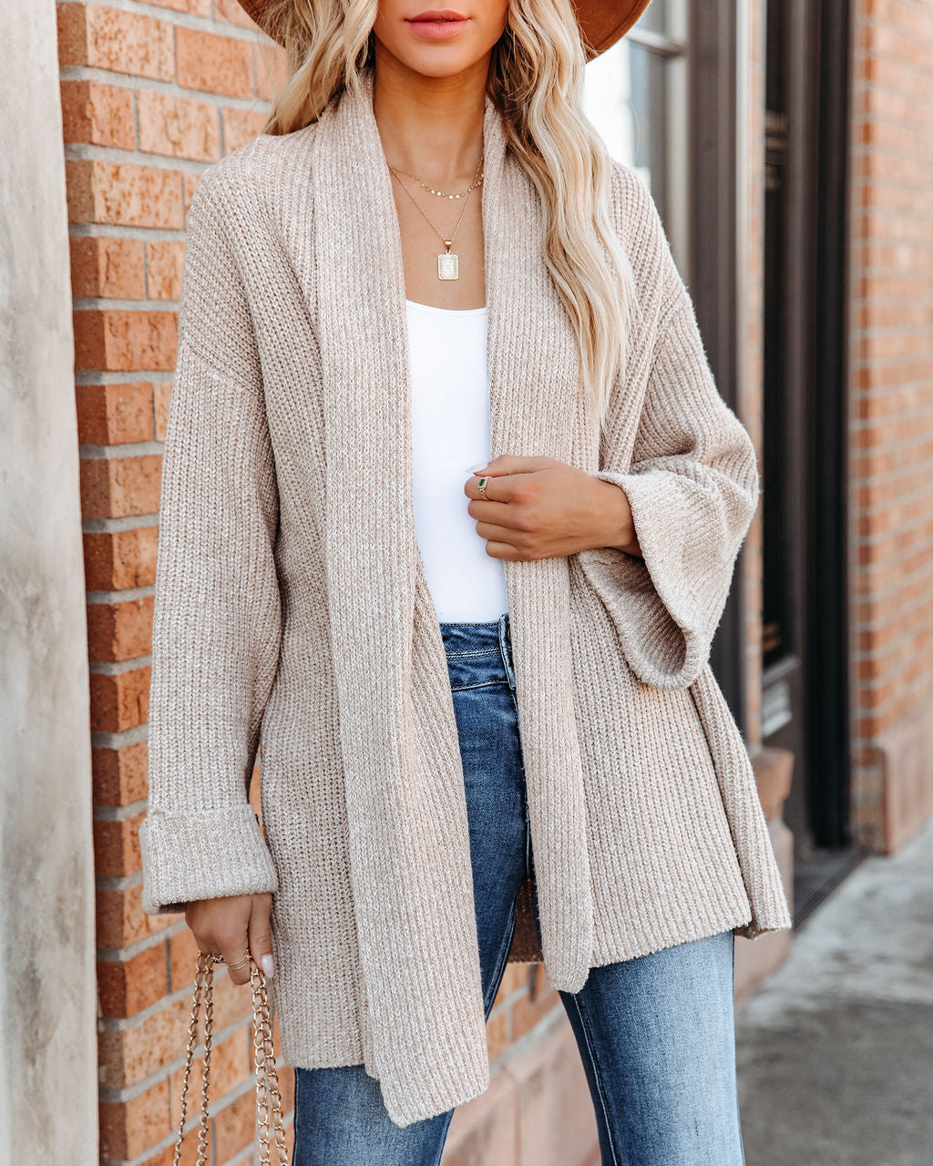 Fanning Belted Knit Cardigan - FINAL SALE