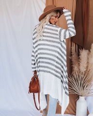 Helen Striped Knit Drape Cardigan - FINAL SALE