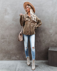 Hempstead Cotton Pocketed Distressed Shacket