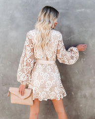 Heroic Lace Tie Dress - Cream