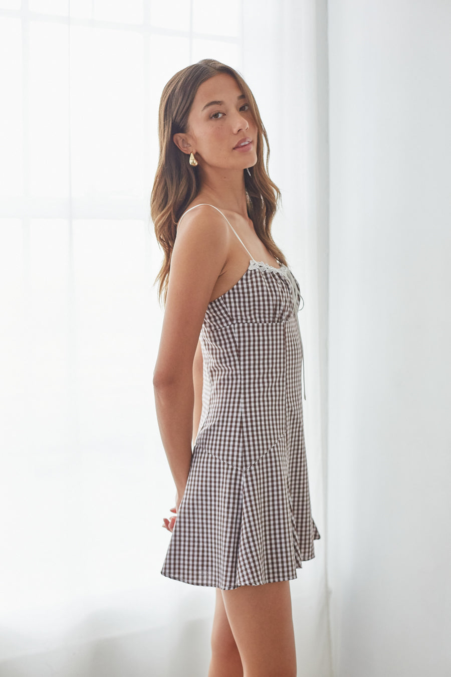 Classic Gingham Fit and Flare Mini Dress