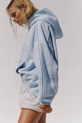Light Blue Hooded Sweatshirt
