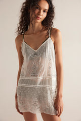 White Semi-Sheer Mini Dress