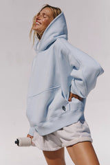 Light Blue Hooded Sweatshirt