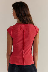 Watermelon Red Short Sleeves Tee