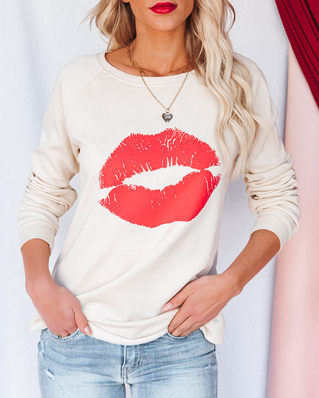 Smooch Premium Cotton Blend Raglan Pullover - FINAL SALE