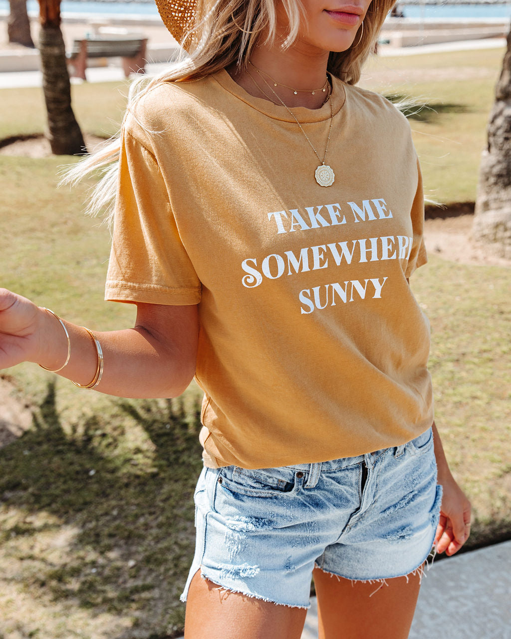 Take Me Somewhere Sunny Cotton Tee