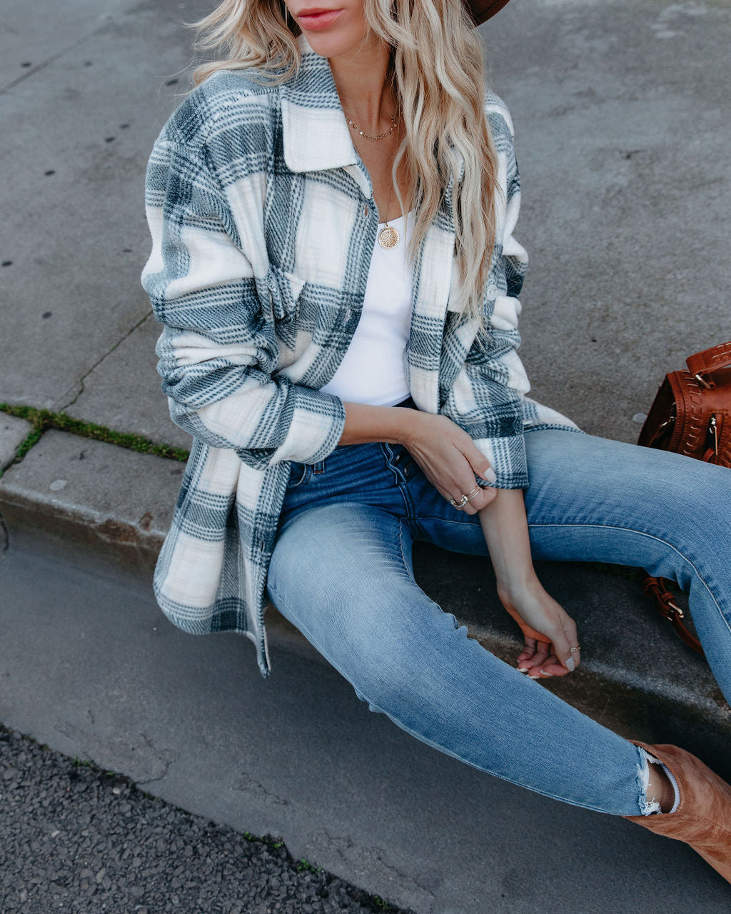 Veneta Pocketed Plaid Shacket