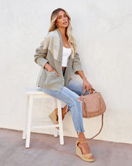 Sage Ribed Knit Cardigan