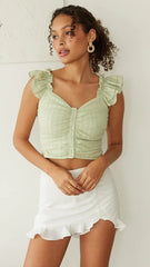 Mint Green Crop Tank Top