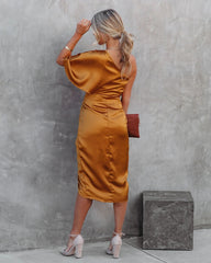 Orange One Shoulder Formal Dress
