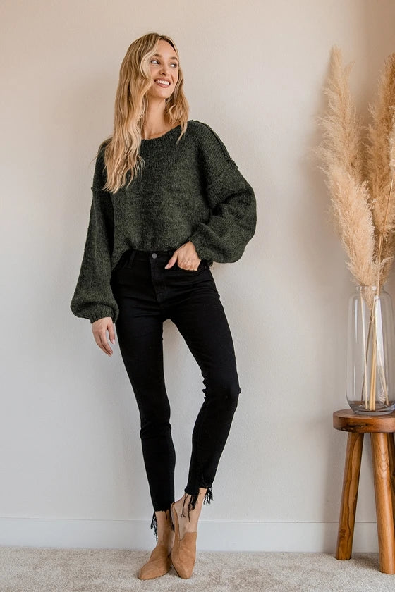 Forest Green Knit Sweater