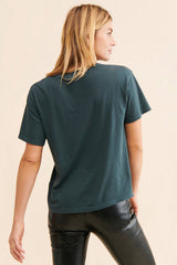 Deep Green Graphic Short Sleeves Tee