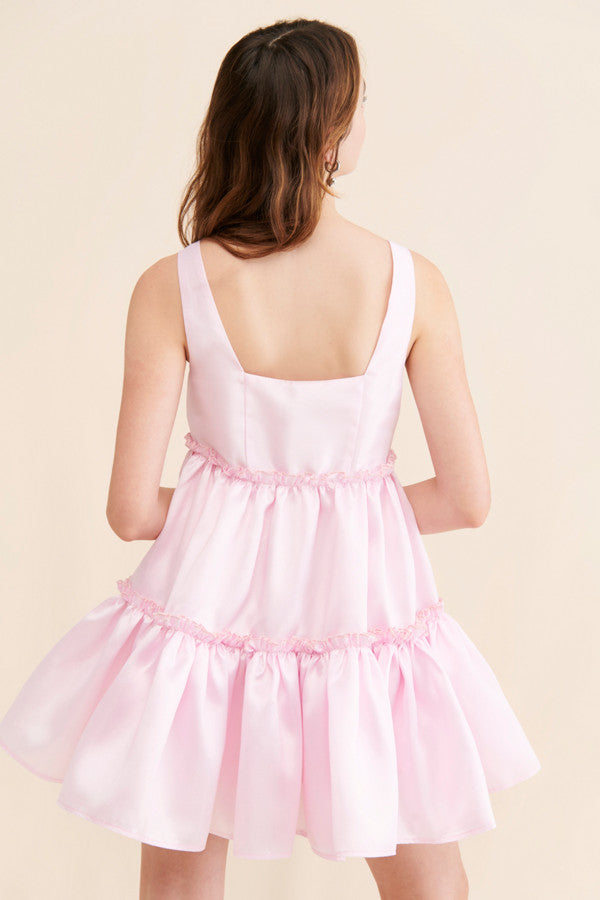 Blush Pink Babydoll Mini Dress