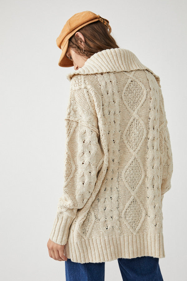 Beaige Cable Knit Sweater
