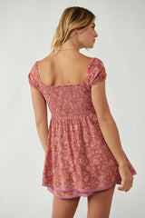 Red Floral Mini Dress