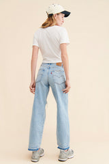 Light Blue Distressed Denim Jeans