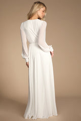 Innocent White High Slit Midi Dress
