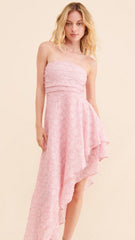 Blush Strapless Midi Dress