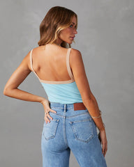 Light Blue Knit Tank Top