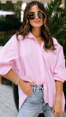 Pink Striped Button Down Shirt