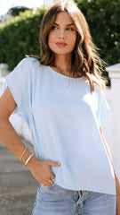 Light Blue Short Sleeves Tee