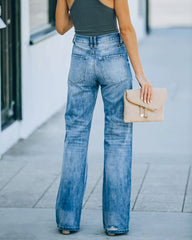 Blue Denim Faded Baggy Jeans