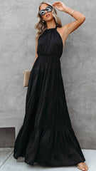 Black Halter Maxi Dress