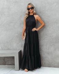Black Halter Maxi Dress