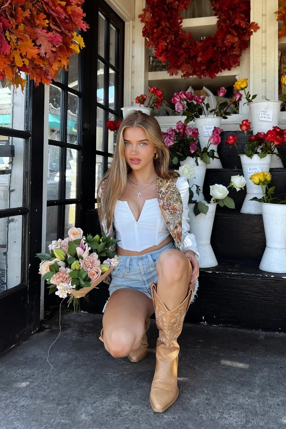White Notch Neck Crop Top