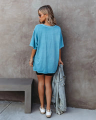 Blue Oversized Long Tee