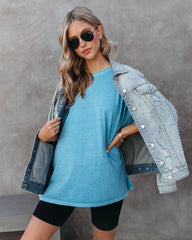 Blue Oversized Long Tee