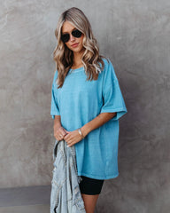 Blue Oversized Long Tee